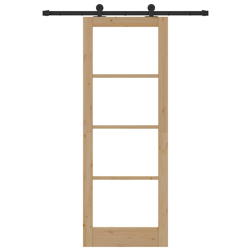 Schiebetür ORKDAL Braun 78 x 211 cm Holz und Metall