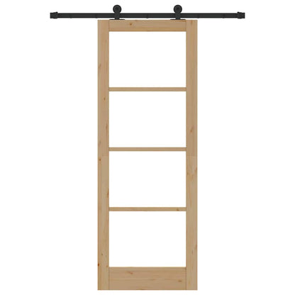 Schiebetür ORKDAL Braun 78 x 211 cm Holz und Metall