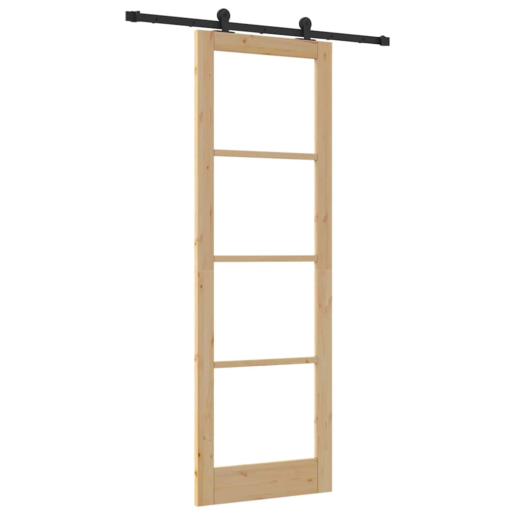 Schiebetür ORKDAL Braun 78 x 232 cm Holz und Metall