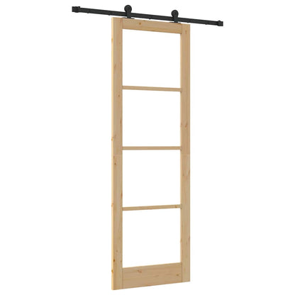 Schiebetür ORKDAL Braun 78 x 232 cm Holz und Metall