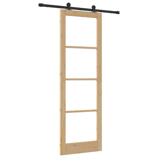 Schiebetür ORKDAL Braun 78 x 232 cm Holz und Metall