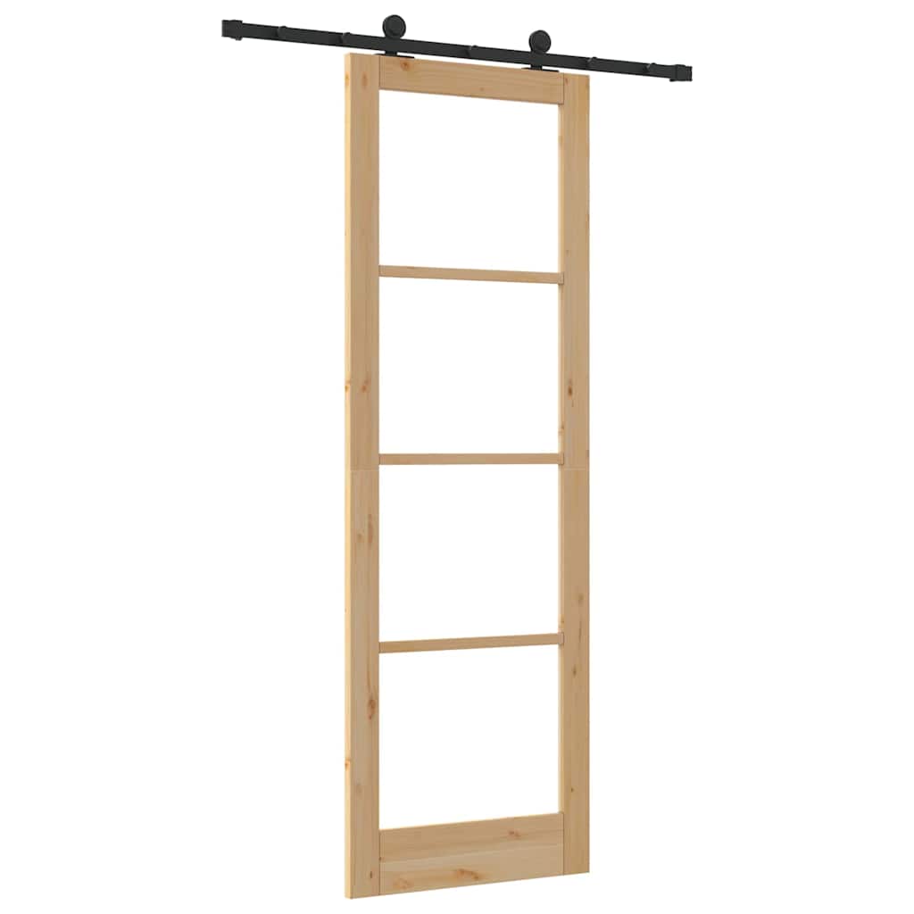 Schiebetür ORKDAL Braun 78 x 232 cm Holz und Metall