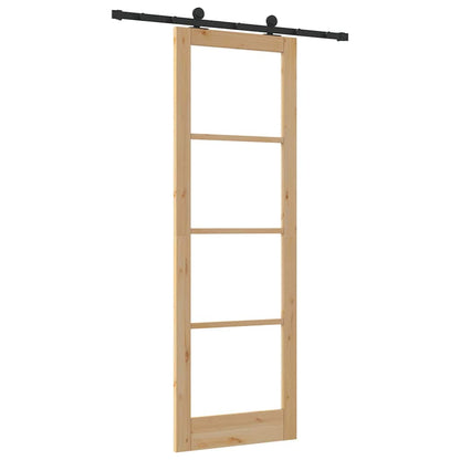 Schiebetür ORKDAL Braun 78 x 232 cm Holz und Metall
