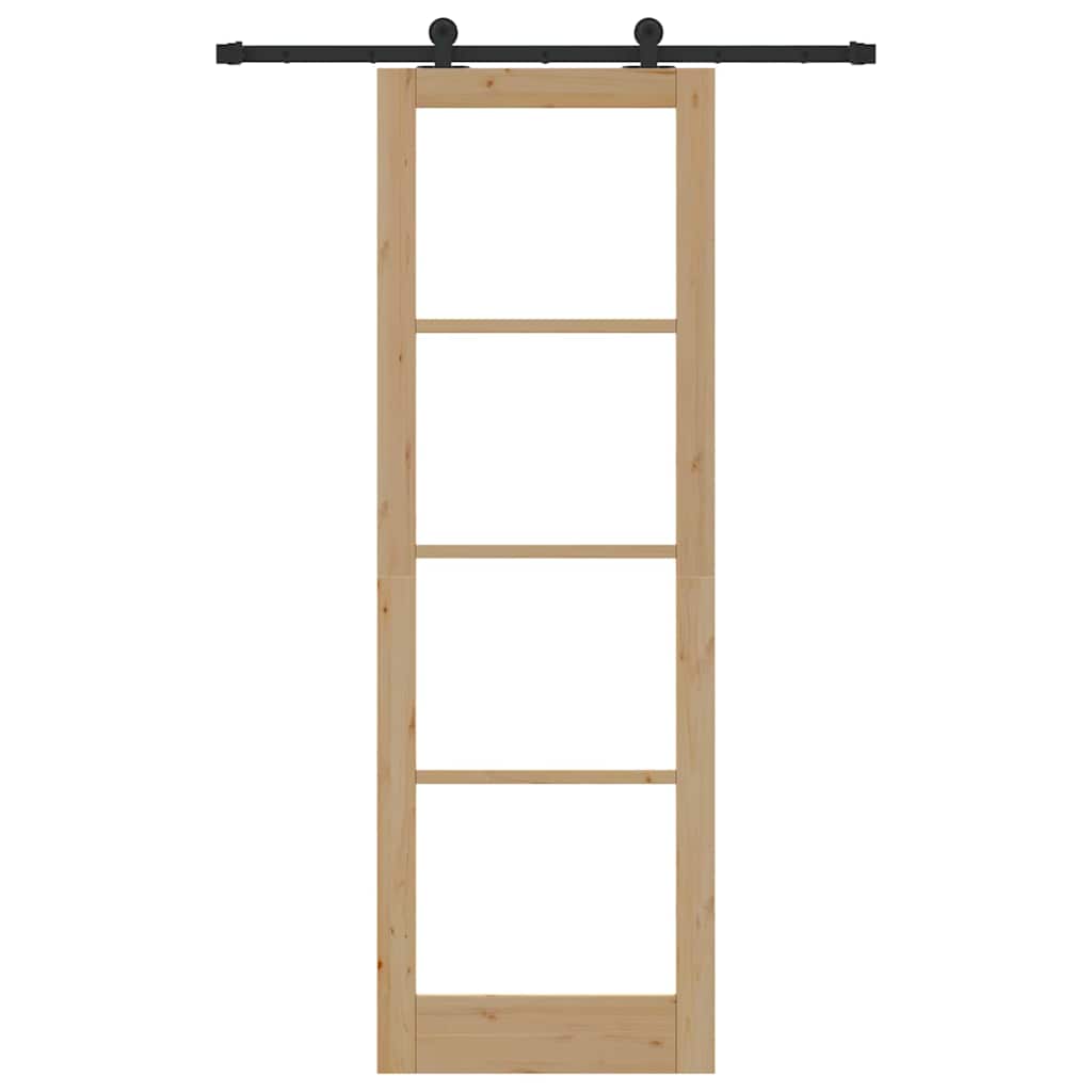 Schiebetür ORKDAL Braun 78 x 232 cm Holz und Metall