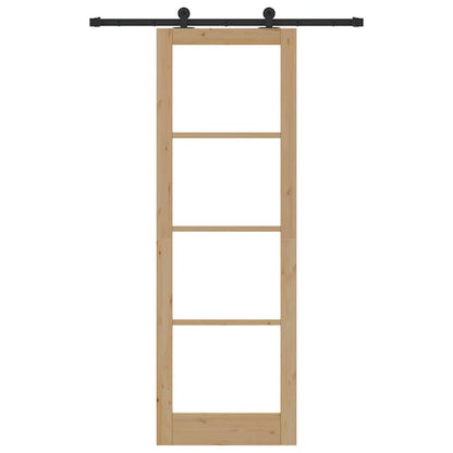Schiebetür ORKDAL Braun 78 x 232 cm Holz und Metall
