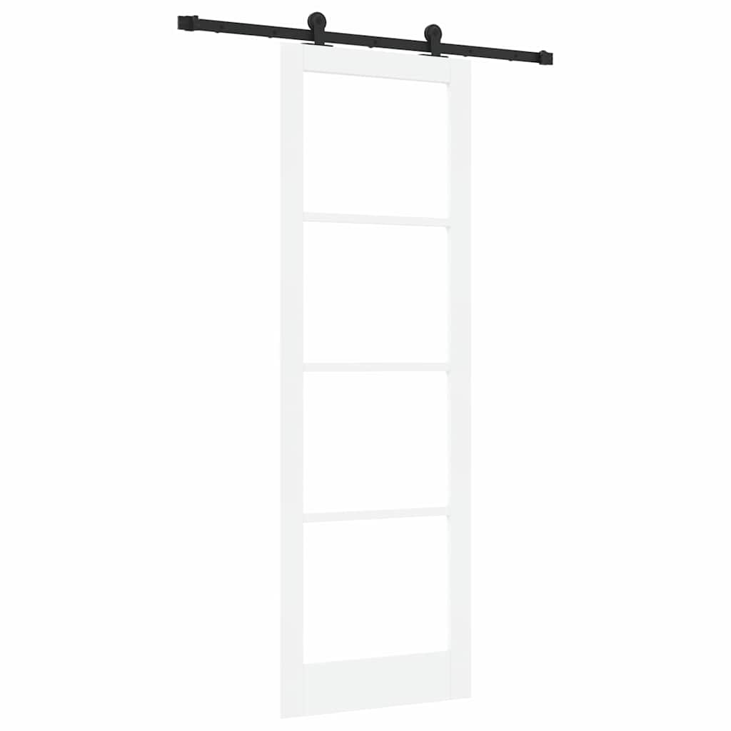 Schiebetür ORKDAL Weiß 78 x 232 cm Holz und Metall