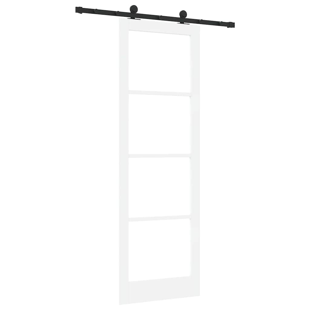 Schiebetür ORKDAL Weiß 78 x 232 cm Holz und Metall