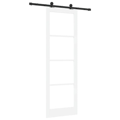 Schiebetür ORKDAL Weiß 78 x 232 cm Holz und Metall