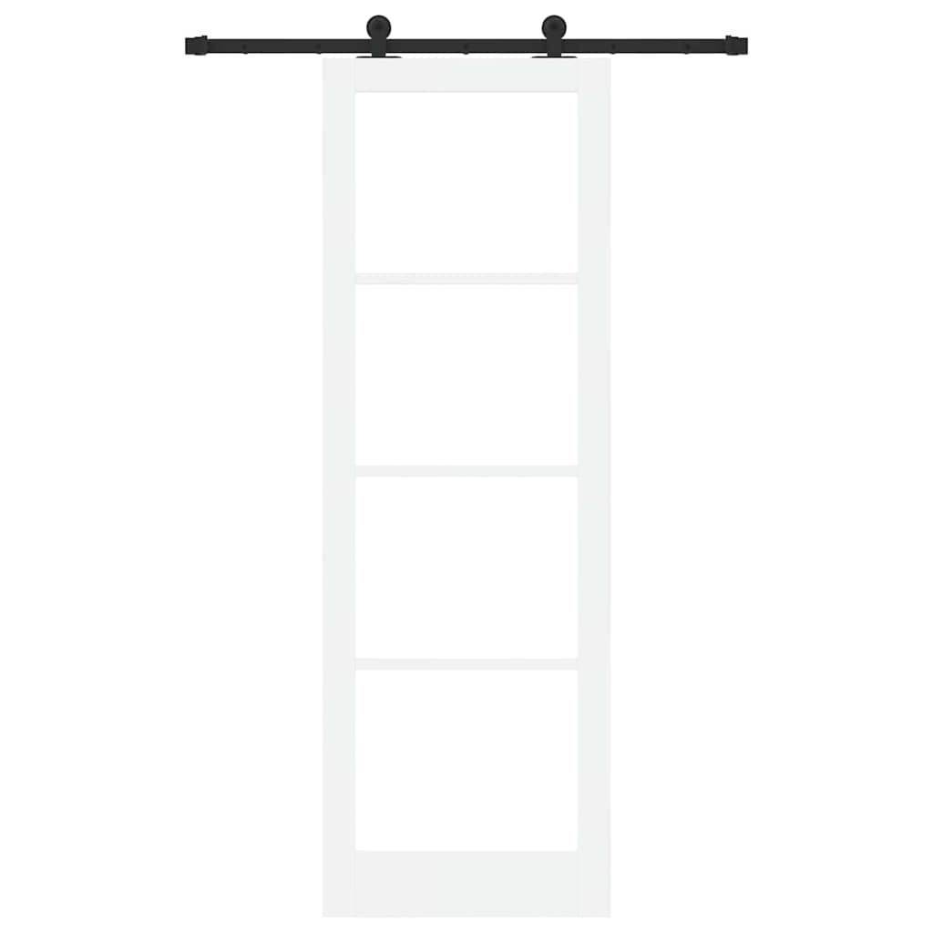 Schiebetür ORKDAL Weiß 78 x 232 cm Holz und Metall