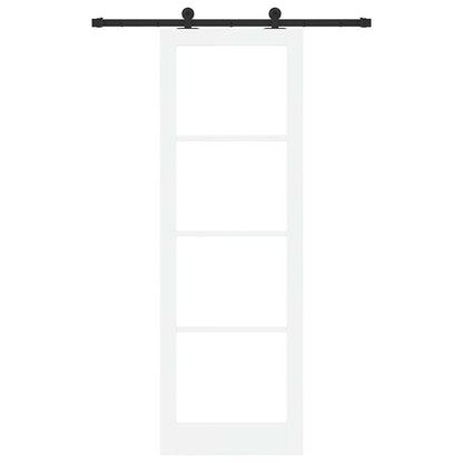 Schiebetür ORKDAL Weiß 78 x 232 cm Holz und Metall