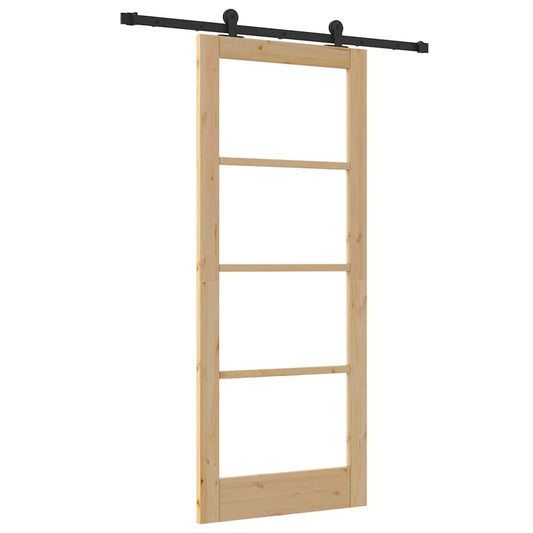 Schiebetür ORKDAL Braun 83 x 202 cm Holz und Metall