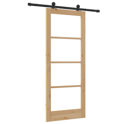 Schiebetür ORKDAL Braun 83 x 202 cm Holz und Metall