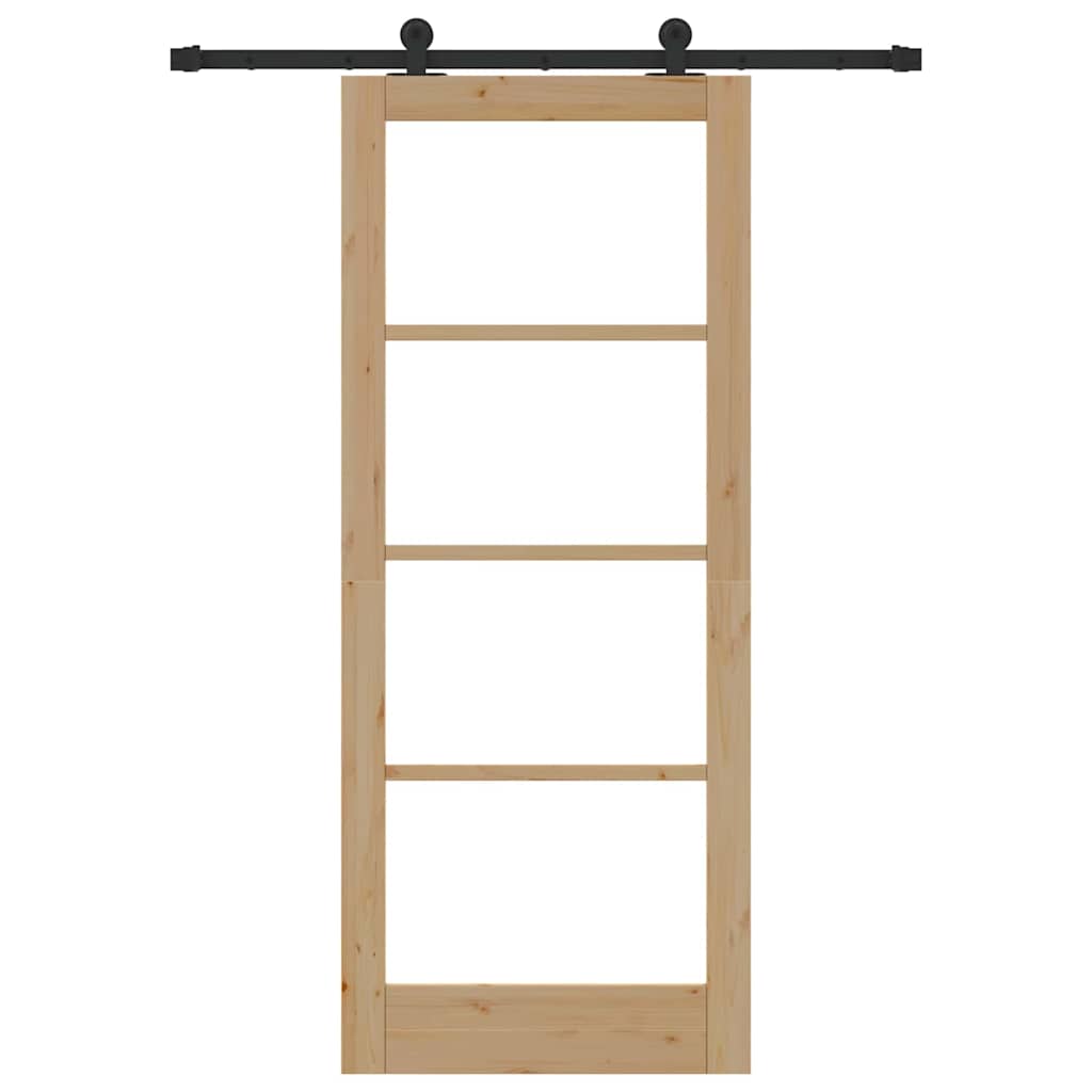 Schiebetür ORKDAL Braun 83 x 202 cm Holz und Metall