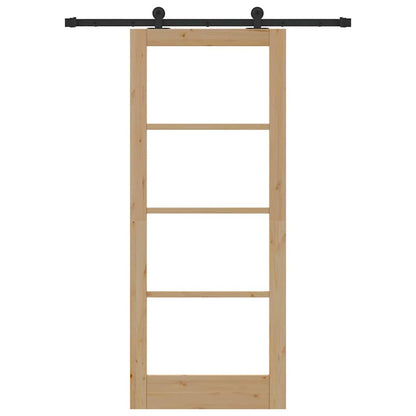 Schiebetür ORKDAL Braun 83 x 202 cm Holz und Metall