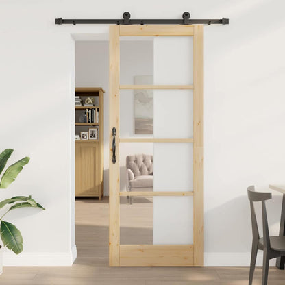 Schiebetür ORKDAL Braun 83 x 211 cm Holz und Metall