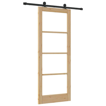 Schiebetür ORKDAL Braun 83 x 211 cm Holz und Metall
