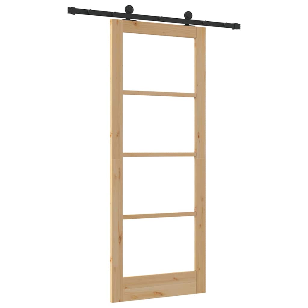 Schiebetür ORKDAL Braun 83 x 211 cm Holz und Metall