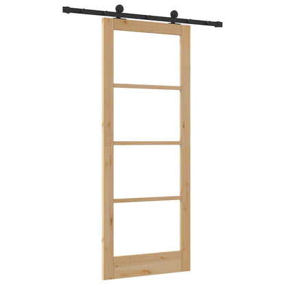 Schiebetür ORKDAL Braun 83 x 211 cm Holz und Metall