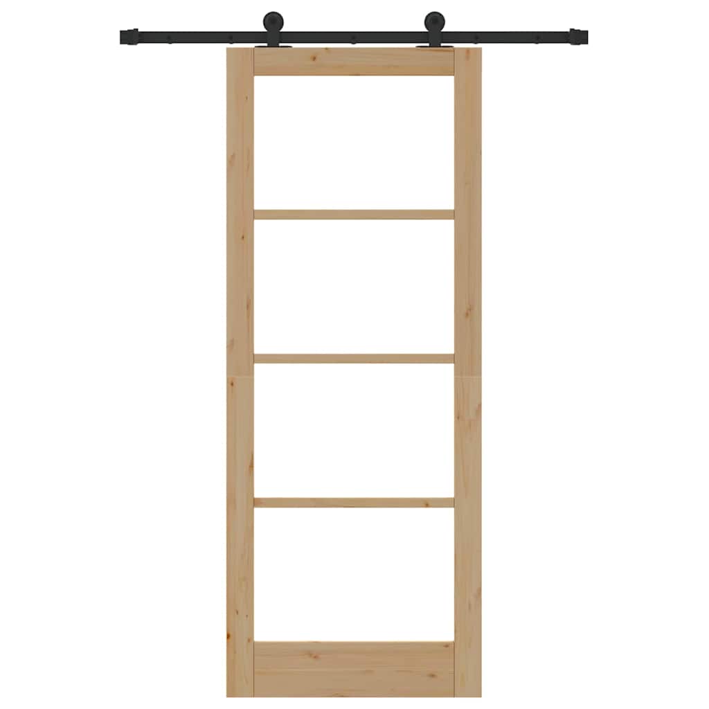 Schiebetür ORKDAL Braun 83 x 211 cm Holz und Metall