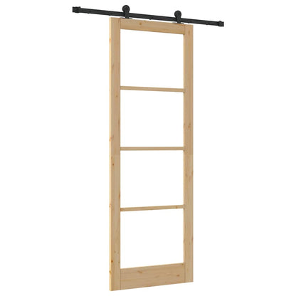 Schiebetür ORKDAL Braun 83 x 232 cm Holz und Metall