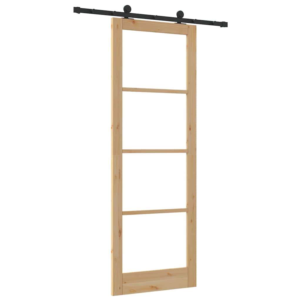 Schiebetür ORKDAL Braun 83 x 232 cm Holz und Metall