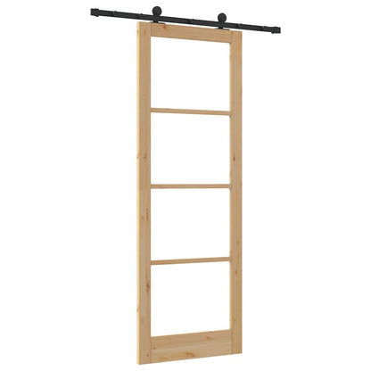 Schiebetür ORKDAL Braun 83 x 232 cm Holz und Metall