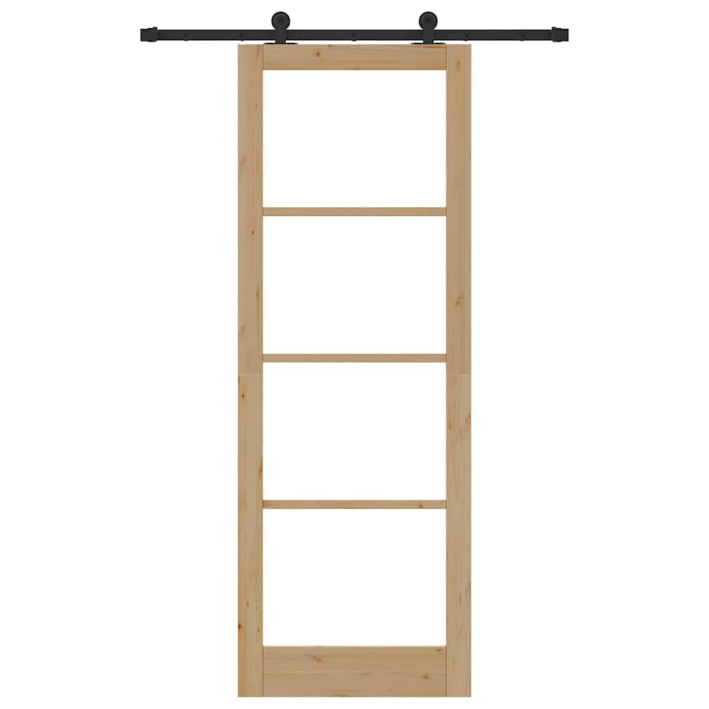 Schiebetür ORKDAL Braun 83 x 232 cm Holz und Metall