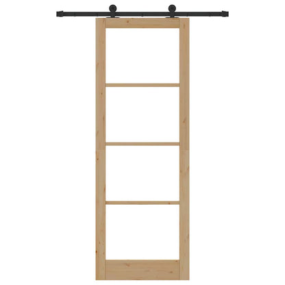 Schiebetür ORKDAL Braun 83 x 232 cm Holz und Metall