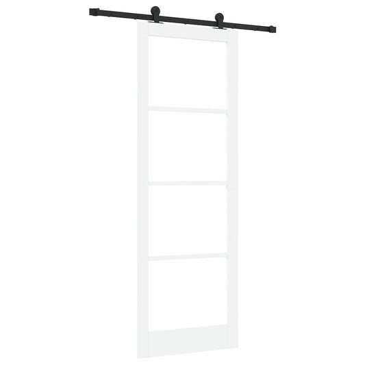 Schiebetür ORKDAL Weiß 83 x 232 cm Holz und Metall