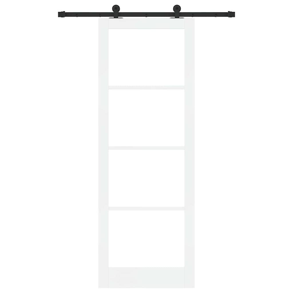 Schiebetür ORKDAL Weiß 83 x 232 cm Holz und Metall