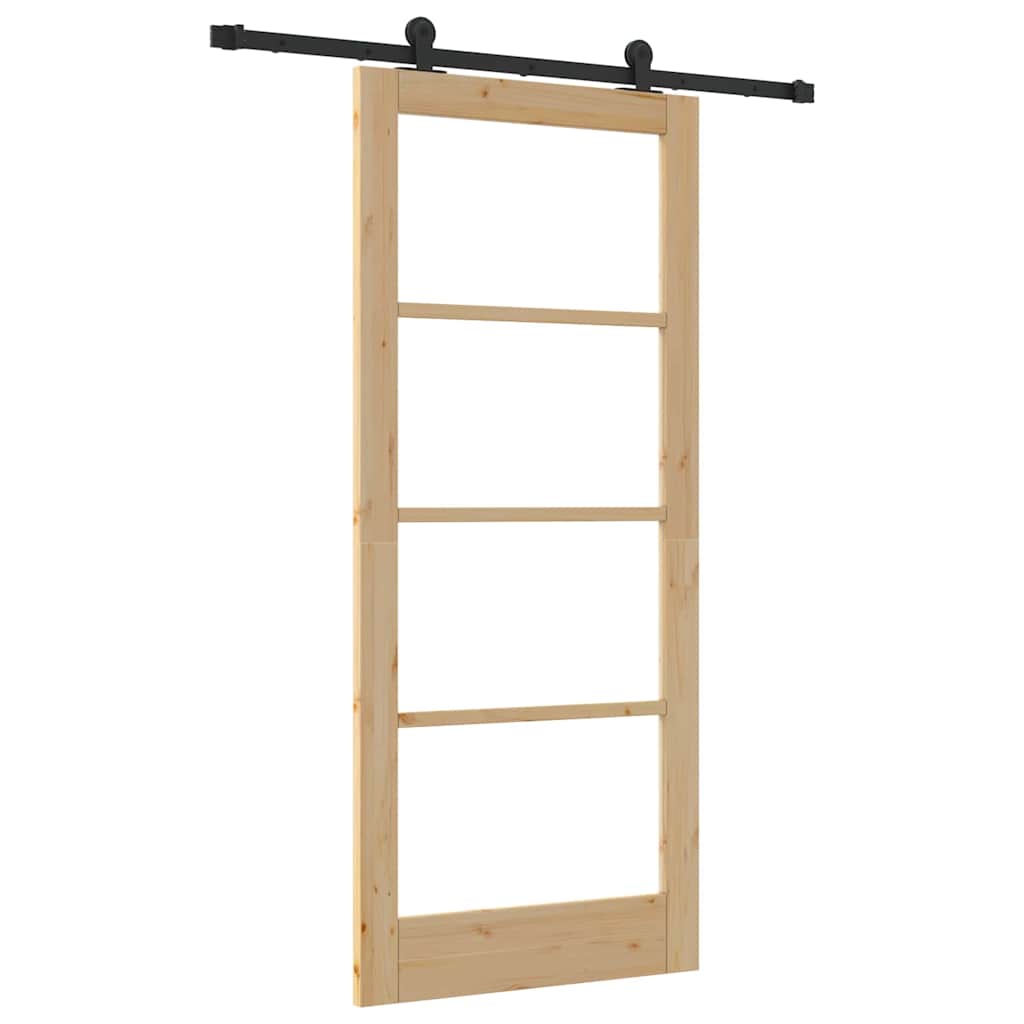 Schiebetür ORKDAL Braun 86 x 198,5 cm Holz und Metall
