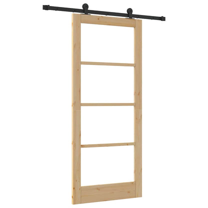 Schiebetür ORKDAL Braun 86 x 198,5 cm Holz und Metall