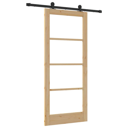 Schiebetür ORKDAL Braun 86 x 198,5 cm Holz und Metall