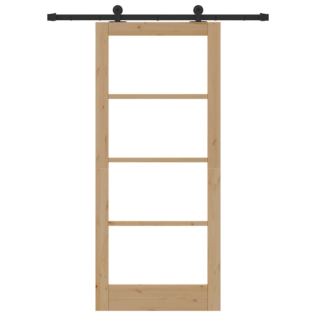 Schiebetür ORKDAL Braun 86 x 198,5 cm Holz und Metall