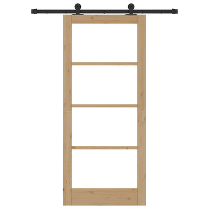 Schiebetür ORKDAL Braun 86 x 198,5 cm Holz und Metall