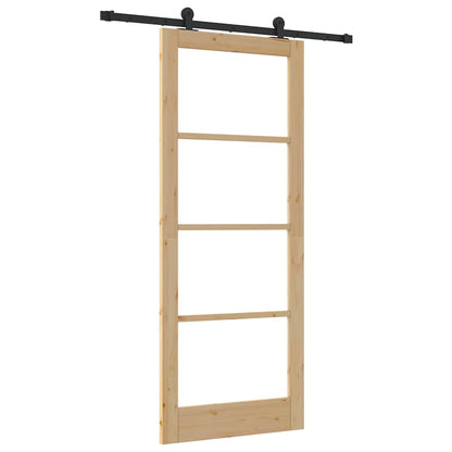 Schiebetür ORKDAL Braun 86 x 211 cm Holz und Metall