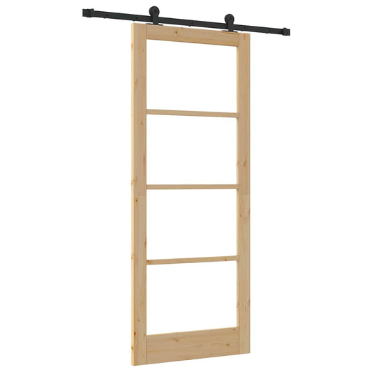 Schiebetür ORKDAL Braun 86 x 211 cm Holz und Metall