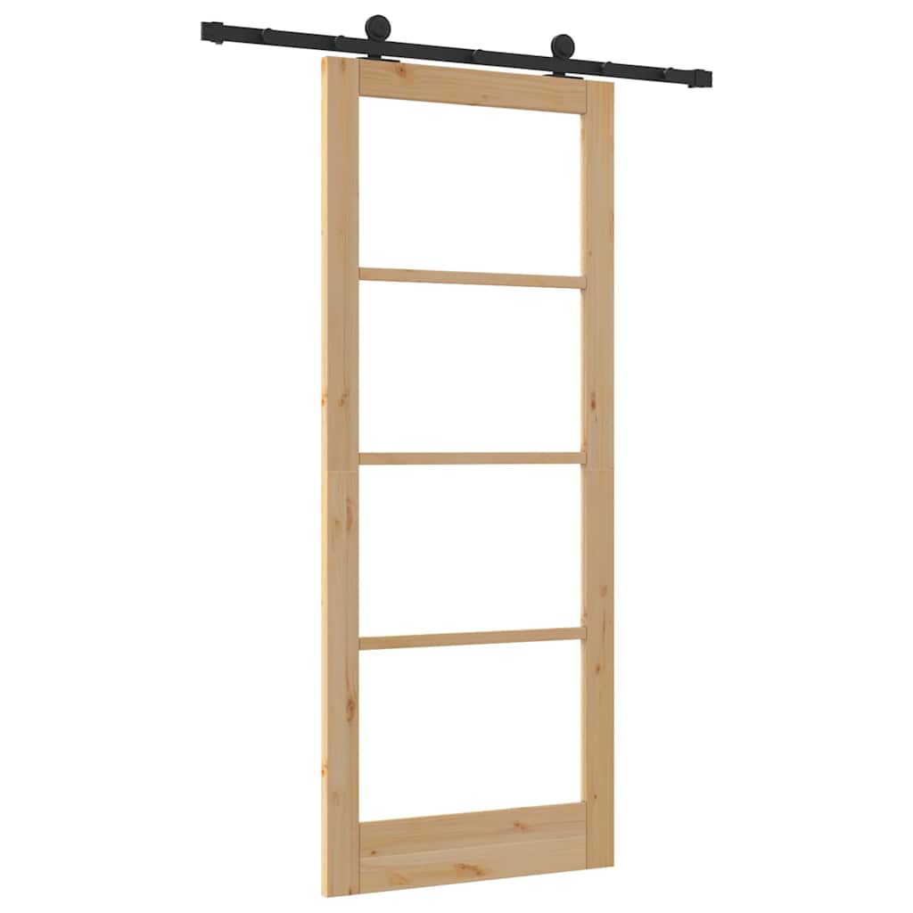 Schiebetür ORKDAL Braun 86 x 211 cm Holz und Metall