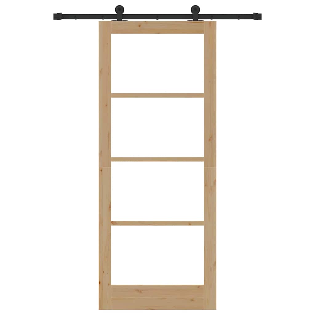 Schiebetür ORKDAL Braun 86 x 211 cm Holz und Metall