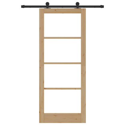 Schiebetür ORKDAL Braun 86 x 211 cm Holz und Metall