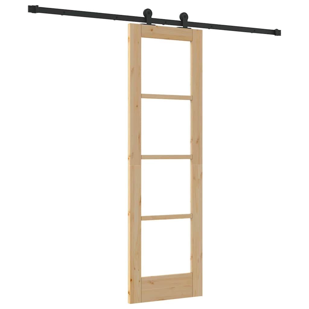 Schiebetür ORKDAL Braun 61 x 198,5 cm Holz und Metall