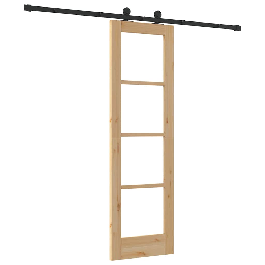 Schiebetür ORKDAL Braun 61 x 198,5 cm Holz und Metall