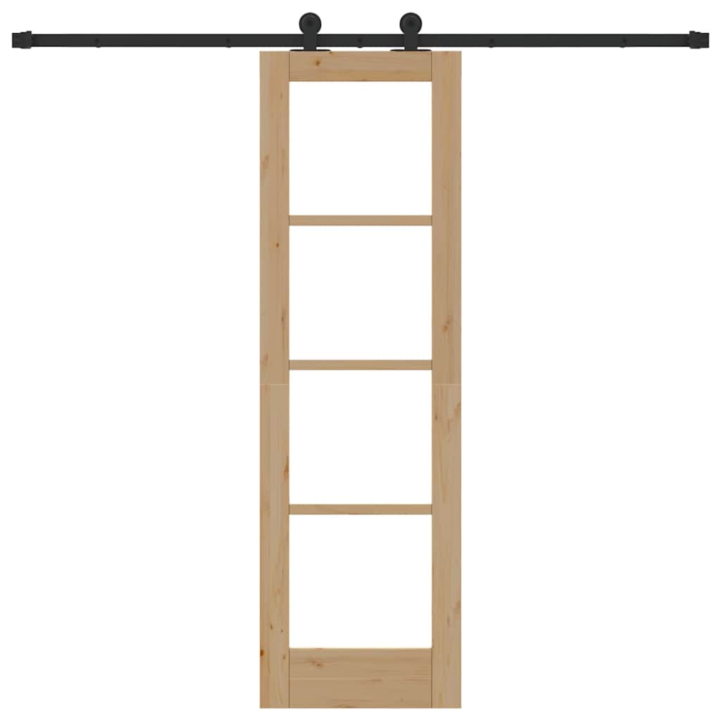 Schiebetür ORKDAL Braun 61 x 198,5 cm Holz und Metall