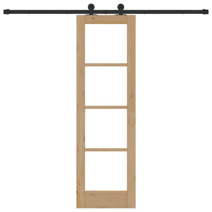 Schiebetür ORKDAL Braun 61 x 198,5 cm Holz und Metall