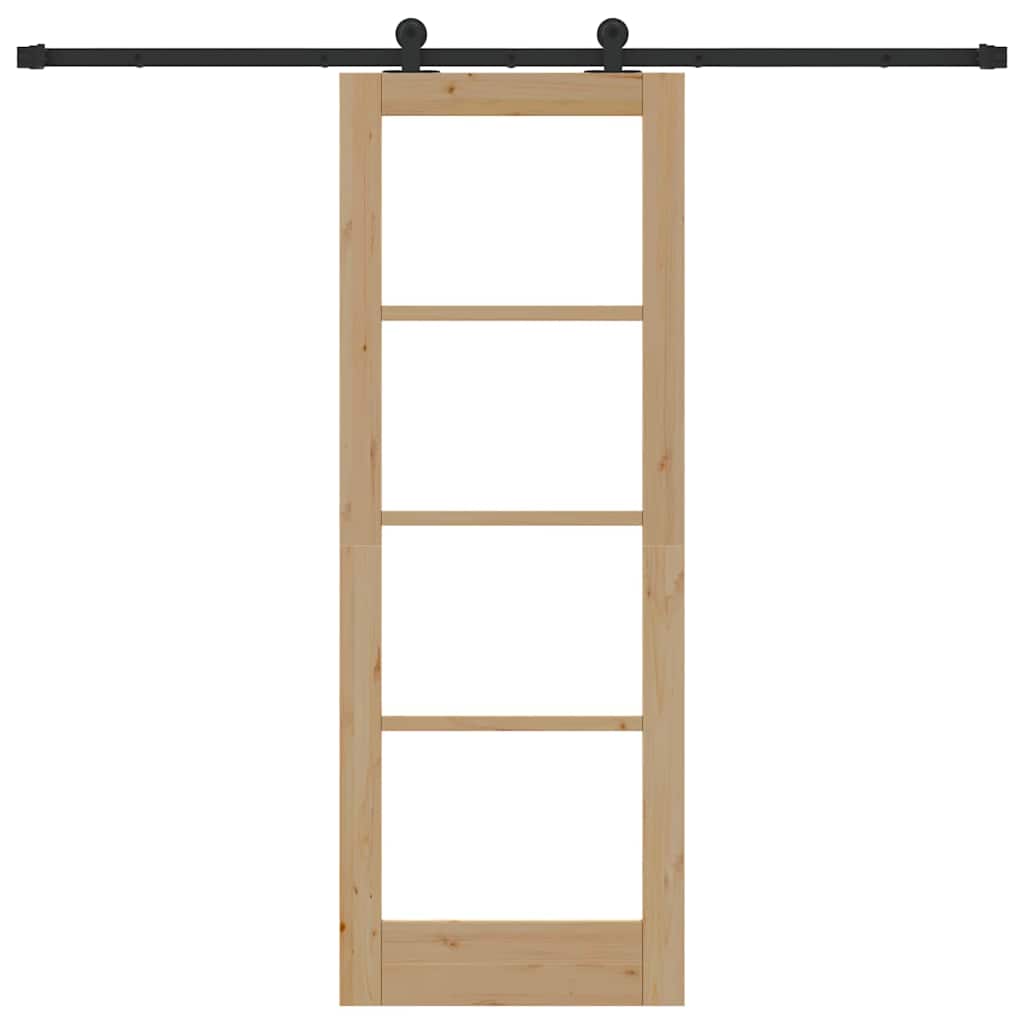 Schiebetür ORKDAL Braun 73,5 x 198,5 cm Holz und Metall