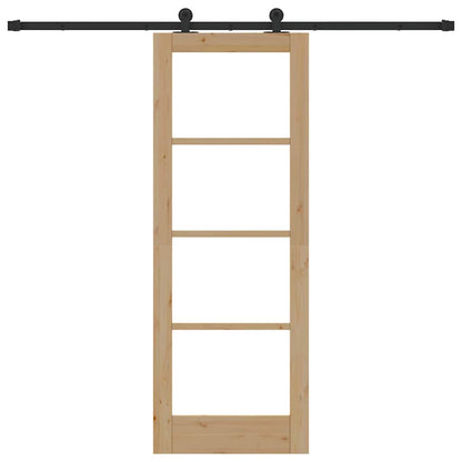Schiebetür ORKDAL Braun 73,5 x 198,5 cm Holz und Metall