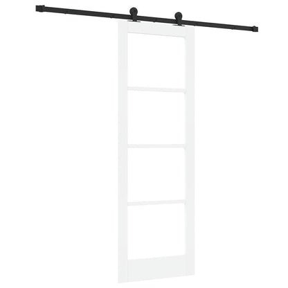 Schiebetür ORKDAL Weiß 73,5 x 211 cm Holz und Metall