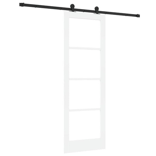 Schiebetür ORKDAL Weiß 73,5 x 211 cm Holz und Metall