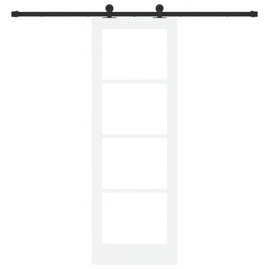 Schiebetür ORKDAL Weiß 73,5 x 211 cm Holz und Metall