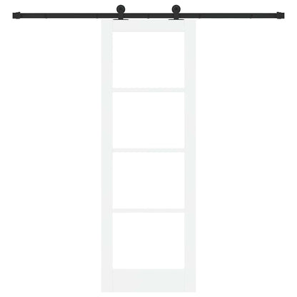Schiebetür ORKDAL Weiß 73,5 x 211 cm Holz und Metall